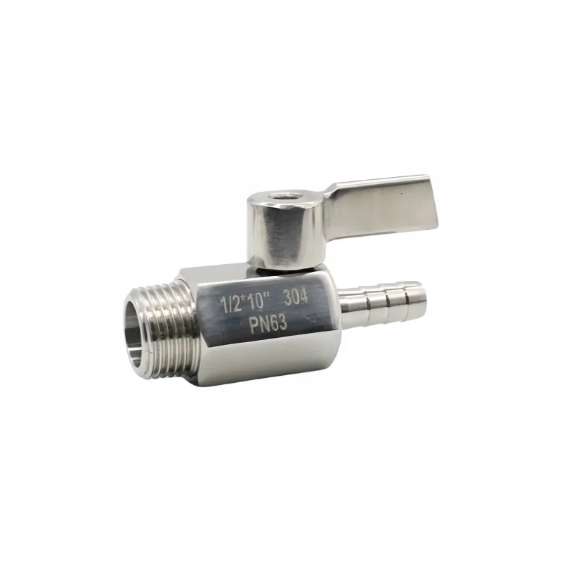 SS304 MINI Ball Valve With Hose Connection,1/8\