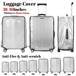 18-30inch Luggage Cover Full Transparent Protector Waterproof Thickened Suitcase Cover PVC Rolling Cover for Traveling Suitcase