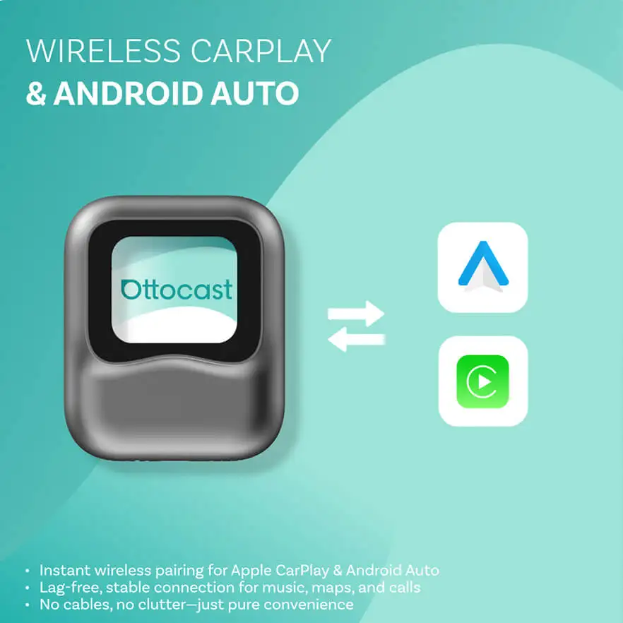 OTTOCAST NANO Ai Box Android 13 Wireless Android Auto & CarPlay
