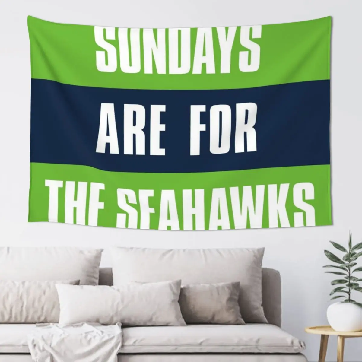 

Sundays are for The Seahawks, Seattle Football Tapestry Decoration For Home Wall Decor Room Decorator Carpet Wall Tapestry