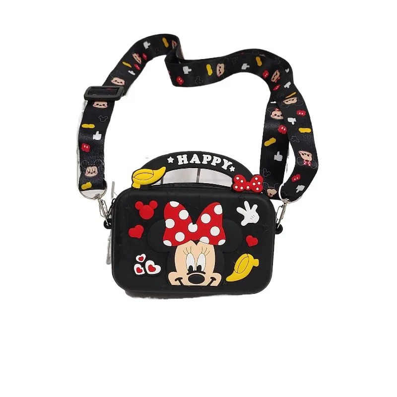 

Disney Minnie Mouse Mini Shoulder Small Crossbody Bag Cute Silicone Soft Coin Purse for Students Girls Women Daily Use Outdoor