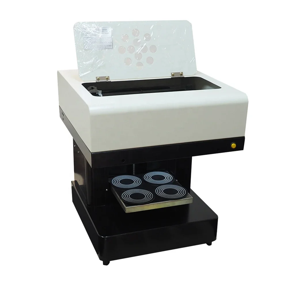 3D Edible Ink Food Printing Selfie Coffee Printer Machine Hot Seller 4 Cups Coffee Printer with Edible Ink