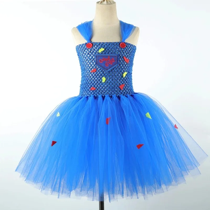 Kids Halloween Fashion Outfit, Girls' Horror-Style Tutu Dress Set, Little Girls' Formal Costume for Halloween Carnival Party