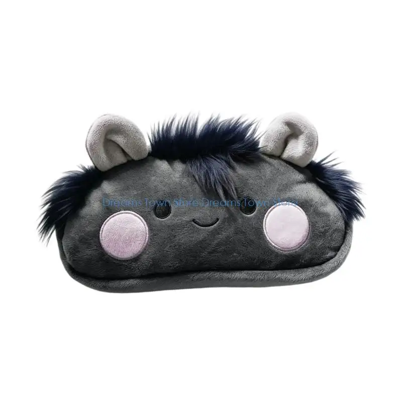  Plush Bursting Hair Pencil Bag Multipurpose Plush Pencil Case Travel Cosmetic Organiser Bag For Student Teens Women