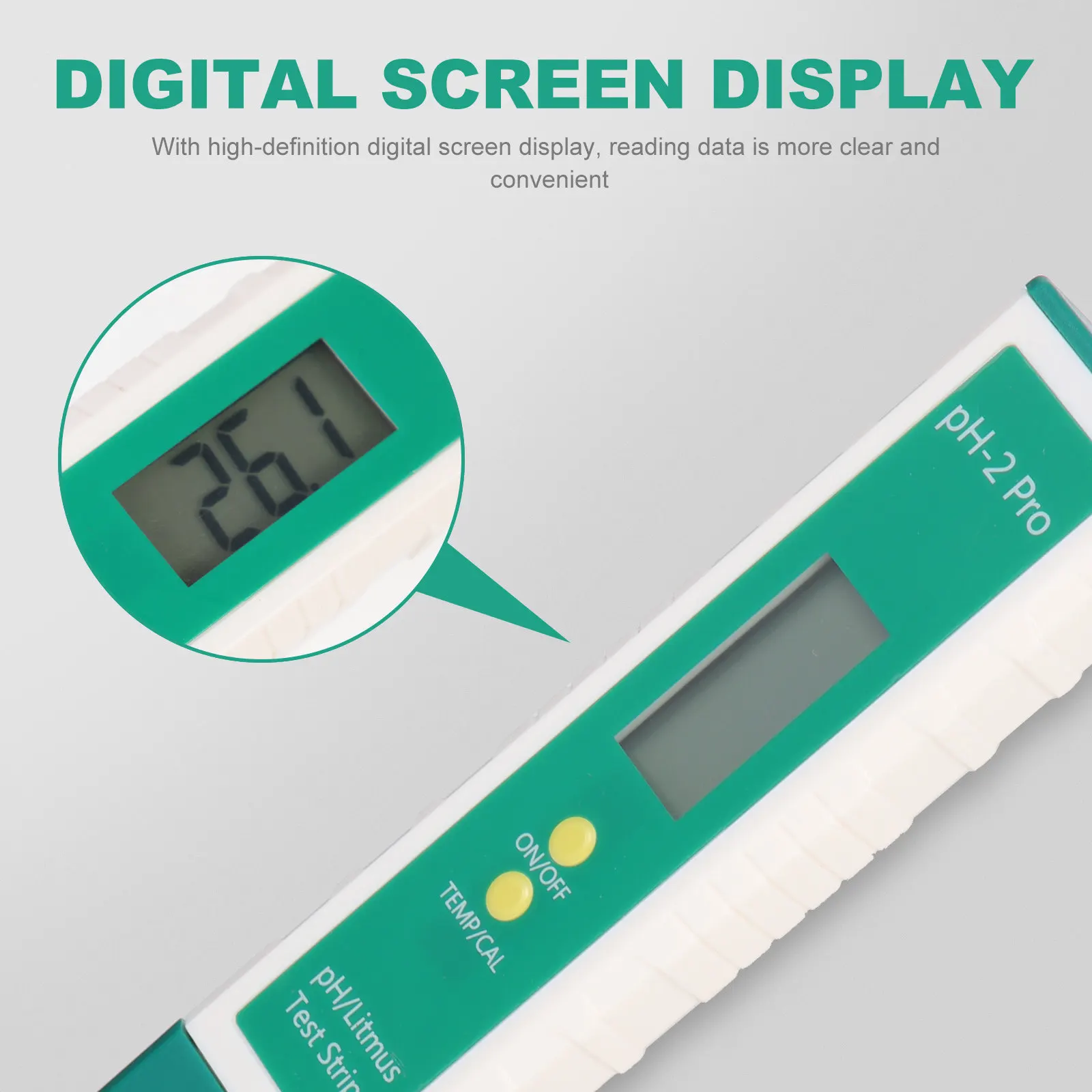 

1Set Water Quality Tester Pen High Definition Screen Display Temperature PH Test PH Test Digital Pool Water Tester