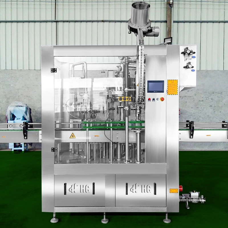 Automatic 3 in 1  Glass Bottle Wine Beer Rinsing Filling And Capping Machine Beer Filling Line