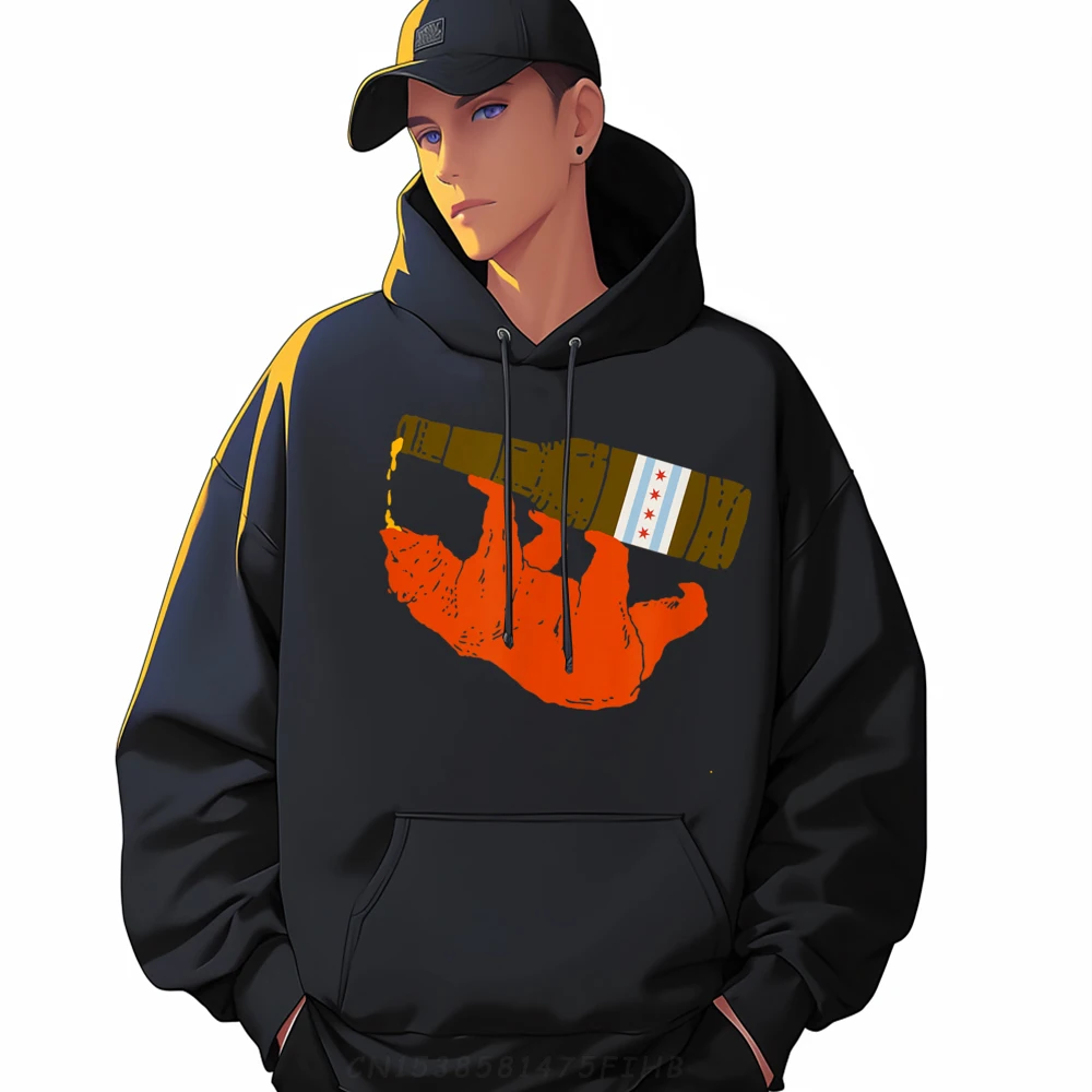 

Chicago Beer Drinking Funny Drunk Autumn O-Neck Hoodies Long Sleeve Graphic Sweatshirts Retro Outdoor Hoodies