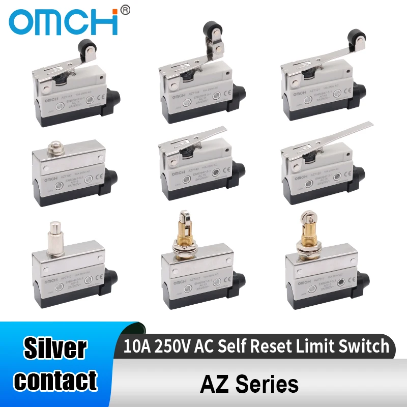 OMCH 10A 250VAC Silver Contact Self Reset AZ-7120 AZ-7121 AZ-7140 AZ-7141 AZ-7310 AZ-7311 AZ-7312 Waterproof Travel Limit Switch