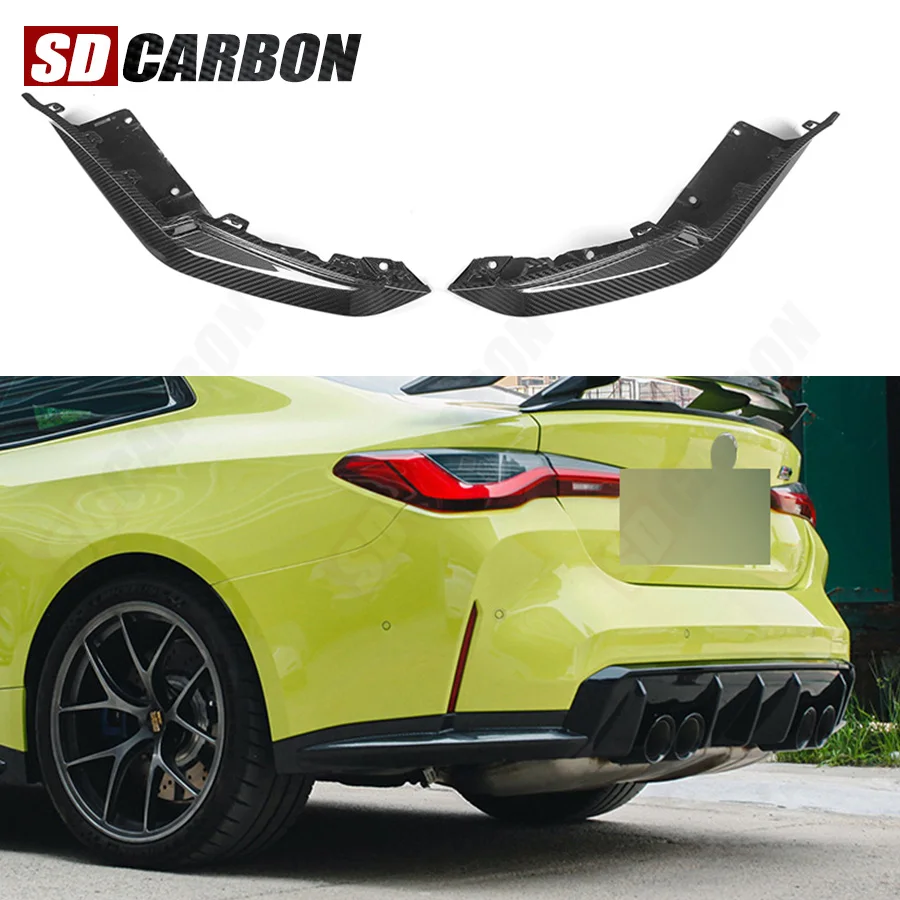 

Для BMW G82 G83 G80 M3 M4 сухой угловой автомобильный задний бампер из углеродного волокна, сплиттер, автомобильный Стайлинг, передний сплиттер, угловая накладка, комплект кузова