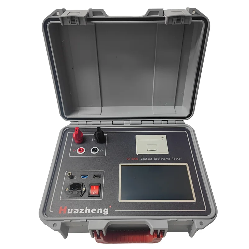 Huazheng HZ-5200 eléctrico medidor de microohmios de alta calidad medidor de resistencia de contacto interruptor Digital probador de resistencia de bucle