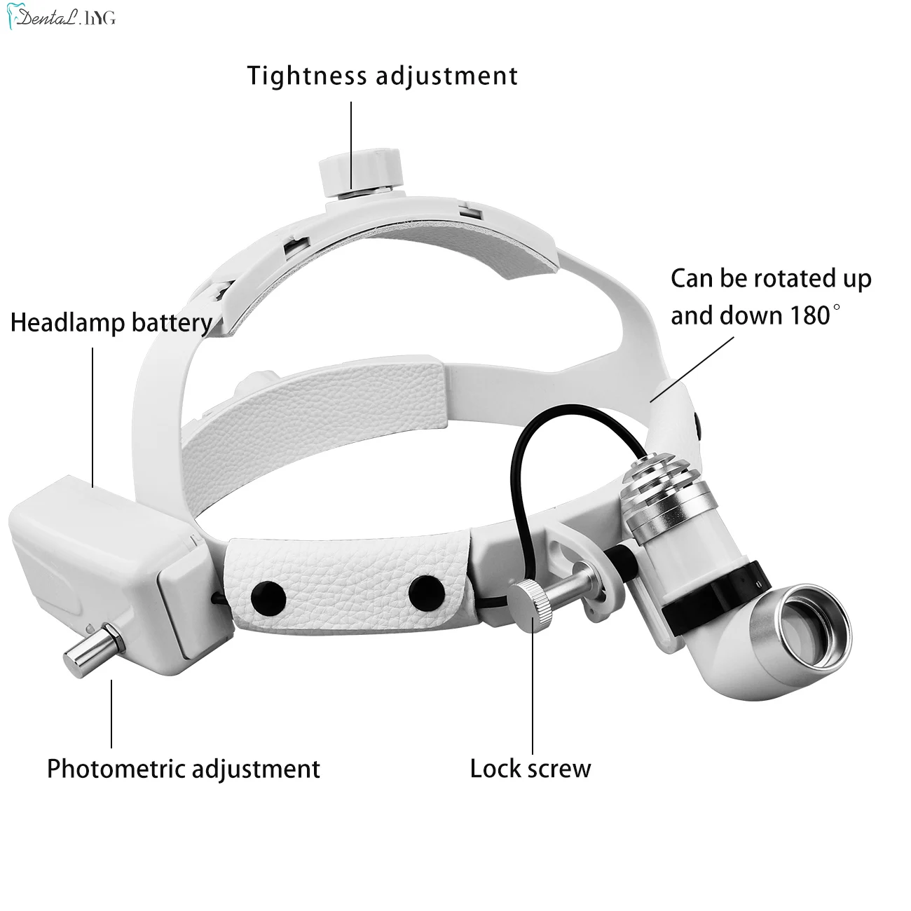 5W Dental LED Head Light Lamp For Binocular Loupes Brightness Spot Adjustable 65000lux Dental Lab Headlamp Surgical Headlight