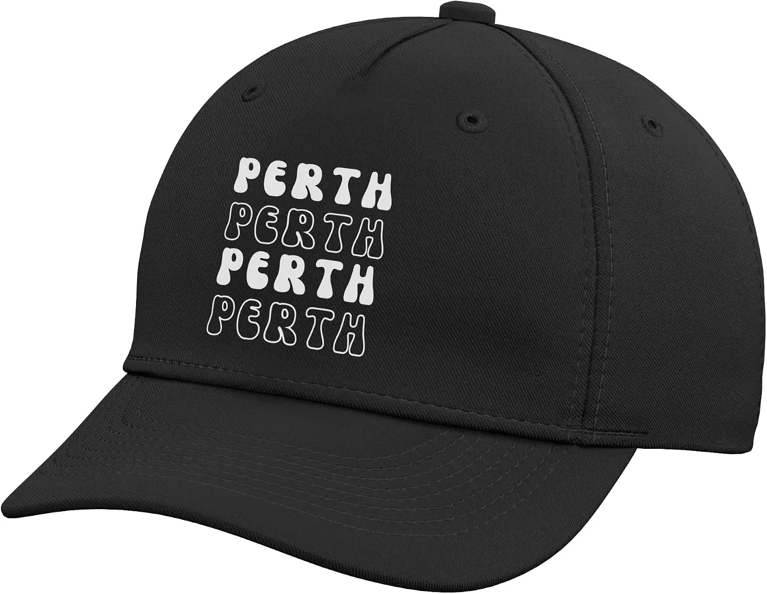 Perth Australia - Groovy City Vacation Souvenir Adjustable Baseball Hat  Couple Hip-Hop Hat Summer Casual Travel Cap 100% Cotton