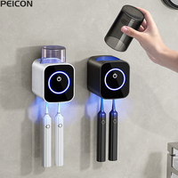 Portable Toothbrush Sterilizer Wireless UV Electric Toothbrush Dryer Rechargeable Wall Mounted Toothbrush Sterilization Holder