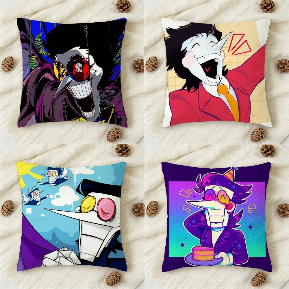 

D-Deltarune S-Spamton Double-sided Printed Square Decorative Cushion Cover for Sofa Living Room Home Decor