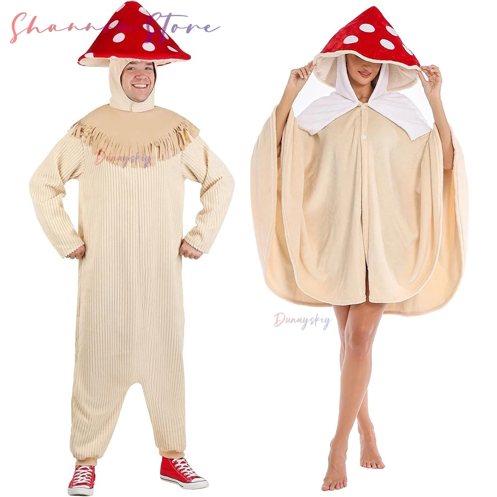 

Комбинезон на Хэллоуин, серия растений, грибная одежда для косплея, одежда для взрослых, сценическое представление, ролевая игра, шляпа, костюмы