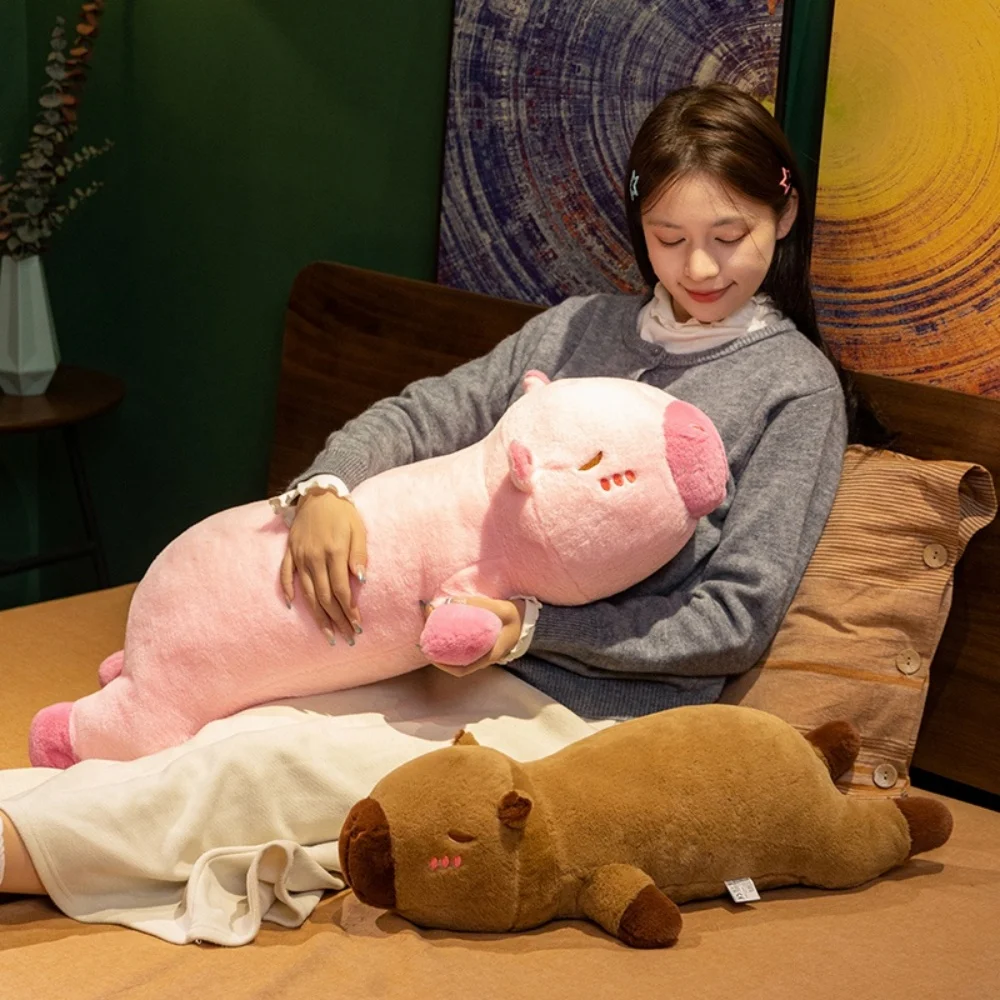 

Cartoon Stuffed Capybara Plush Toy Cute Fluffy Doll Soft Sofa Cushion Home Decor Pillow Gift For Boys And Girls