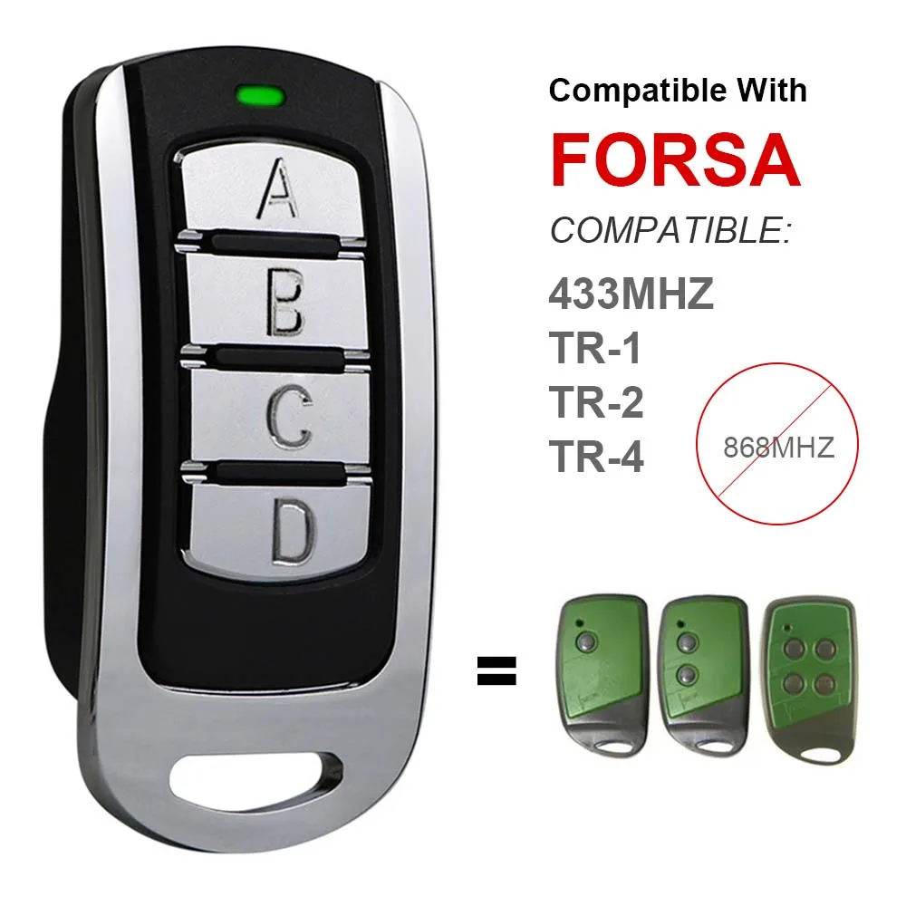 Duplicator FORSA RT1 RT2 RT4 Remote Control Garage Door Opener 433.92MHz