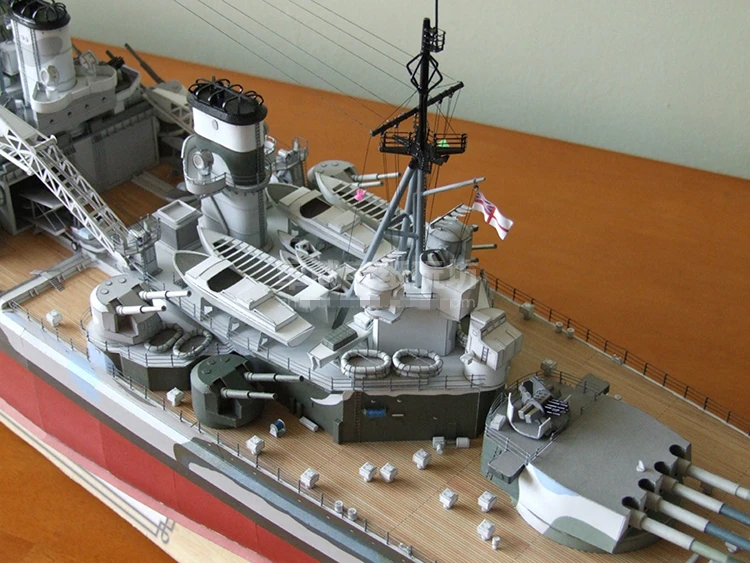 1:200 Scale HMS Prince of Wales V-class Battleship DIY Handcraft Paper Model Kit Handmade Toy Puzzles