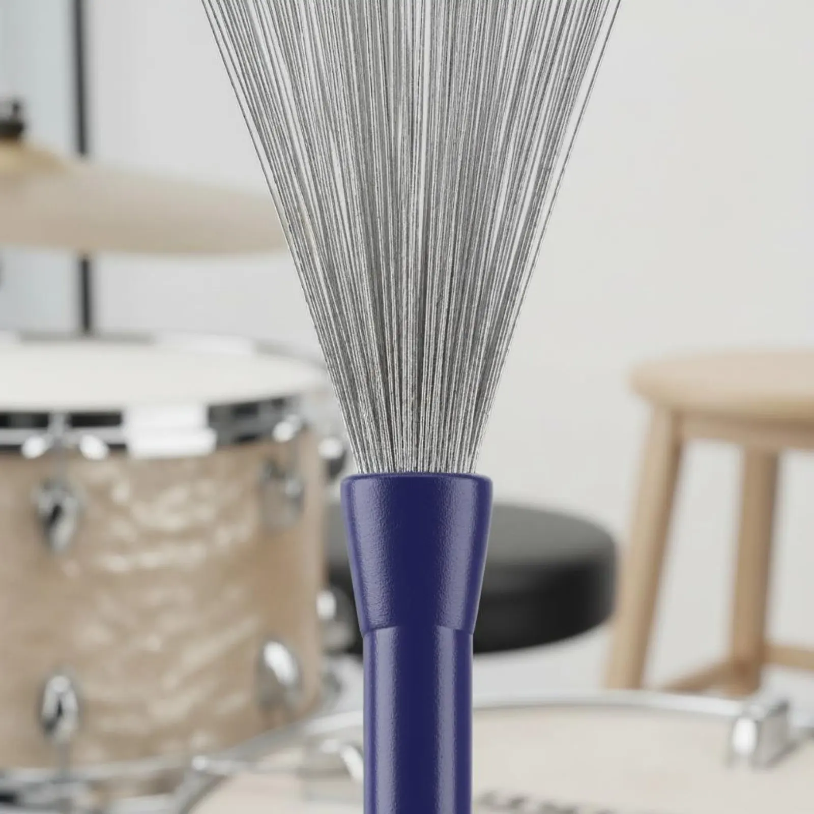 

Wire Drum Brush Stainless Steel Jazz Drum Brush Music Accessory Lightweight Light Playing for Drummers