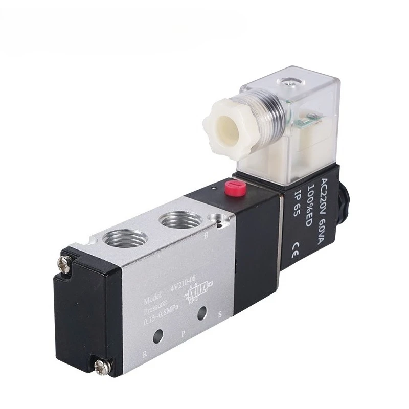 4V210-08 4V110-06 4V310-10 4V410-15 5/2 5-way Pneumatic Solenoid Valve 1/4/