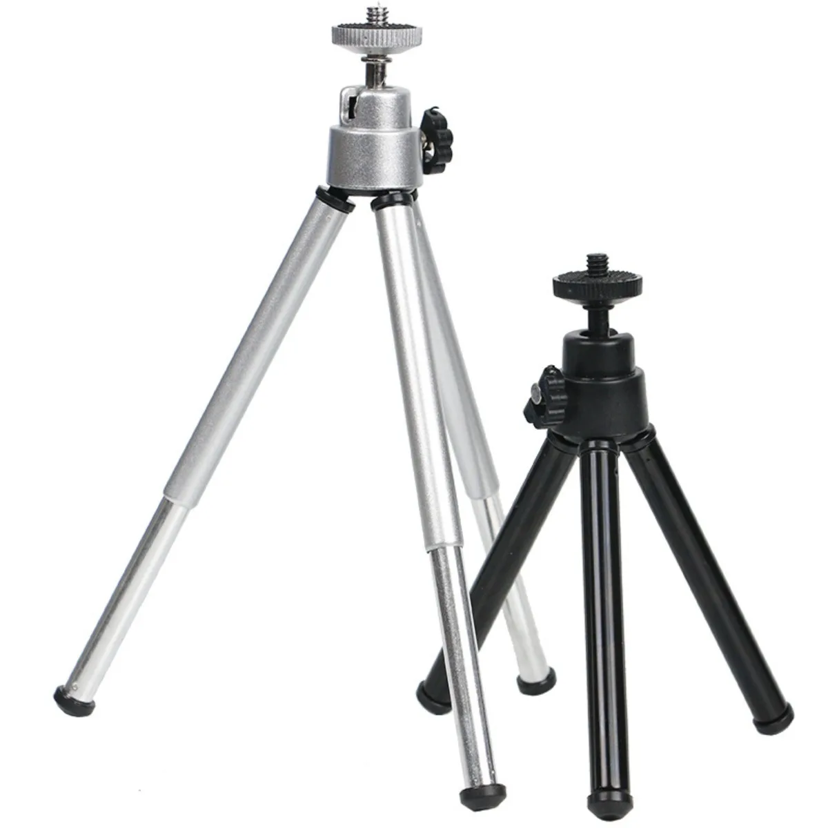 2 desktop telescopic aluminum tube tripod stainless steel small mini mini mobile phone telescope tripod bracket