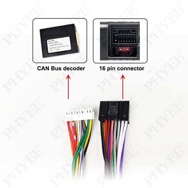 Cablaggio da 16 pin a 20 pin Decodificatore CAN Bus Connettore 18 pin Adattatore cavo Android per auto per Mitsubishi Outlander Lancer Pajero