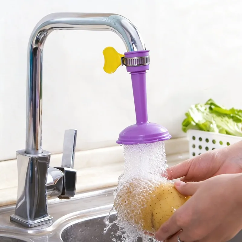 

1-piece faucet extension showerhead with splash guard and adjustable function, extended/ household tap water filter showerhead