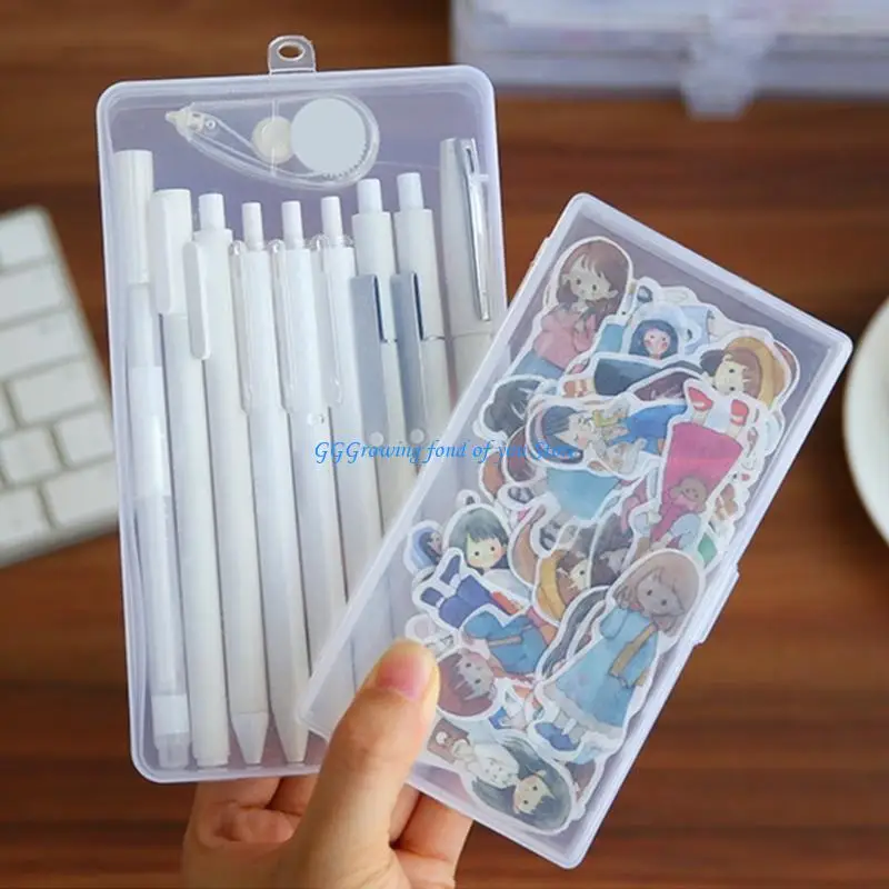 

H9EB Clear Sticker Storage Box Plastic Sorting Box Storage Container Display Box Assortment Box Sticker Storage Organizers