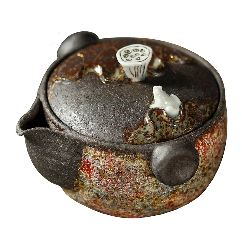 Pure handmade lotus hand grab teapot Japanese tea ceremony cover cup bubble bottle