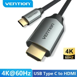 Vention-Cable de USB tipo C a HDMI 4K tipo C, adaptador HDMI Thunderbolt3 para Huawei Mate 40, MacBook USB-C, adaptador USB tipo c a HDMI