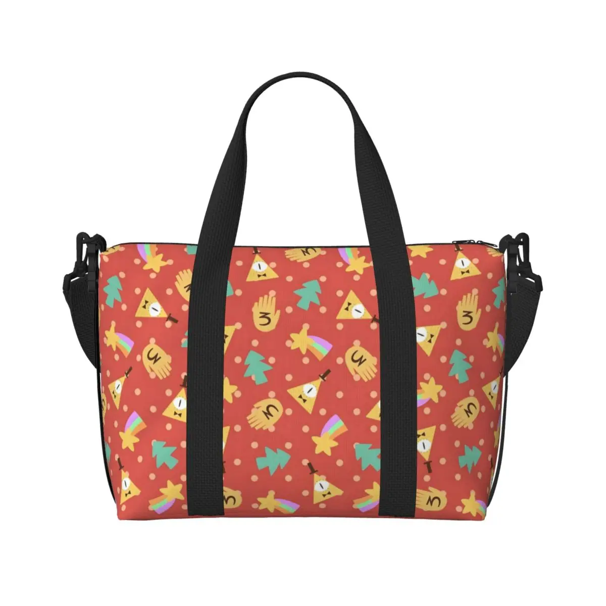 

Custom Gravity Falls Groceries Shopping Tote Bag Women Large Capacity Comedy Animated Beach Gym Travel Bags