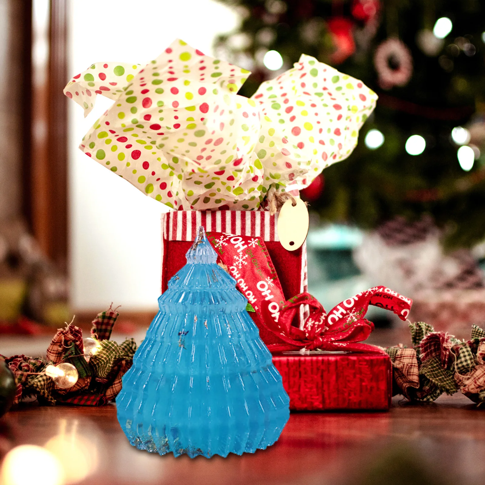 

Christmas Tree Mold Silicone Diy Scented Molds Resin Decor Xmas Tree Shape Flexible Durable Easy Demoulding Gift For Home