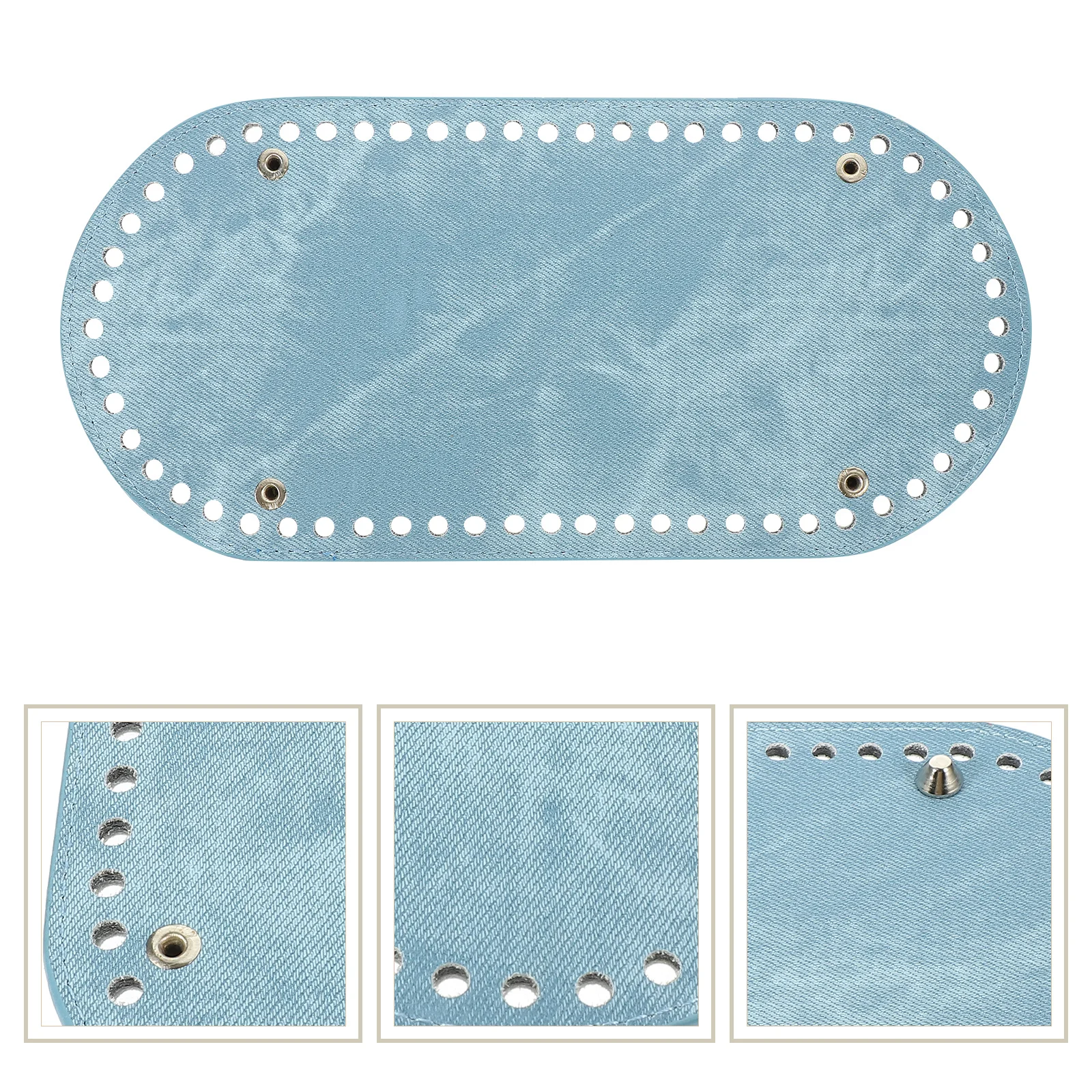 

Woven Bag Bottom Plate Durable Denim Cloth Diy Sewing Base For Handmade Purses Shaper Pad Crochet Material Supplies Grey