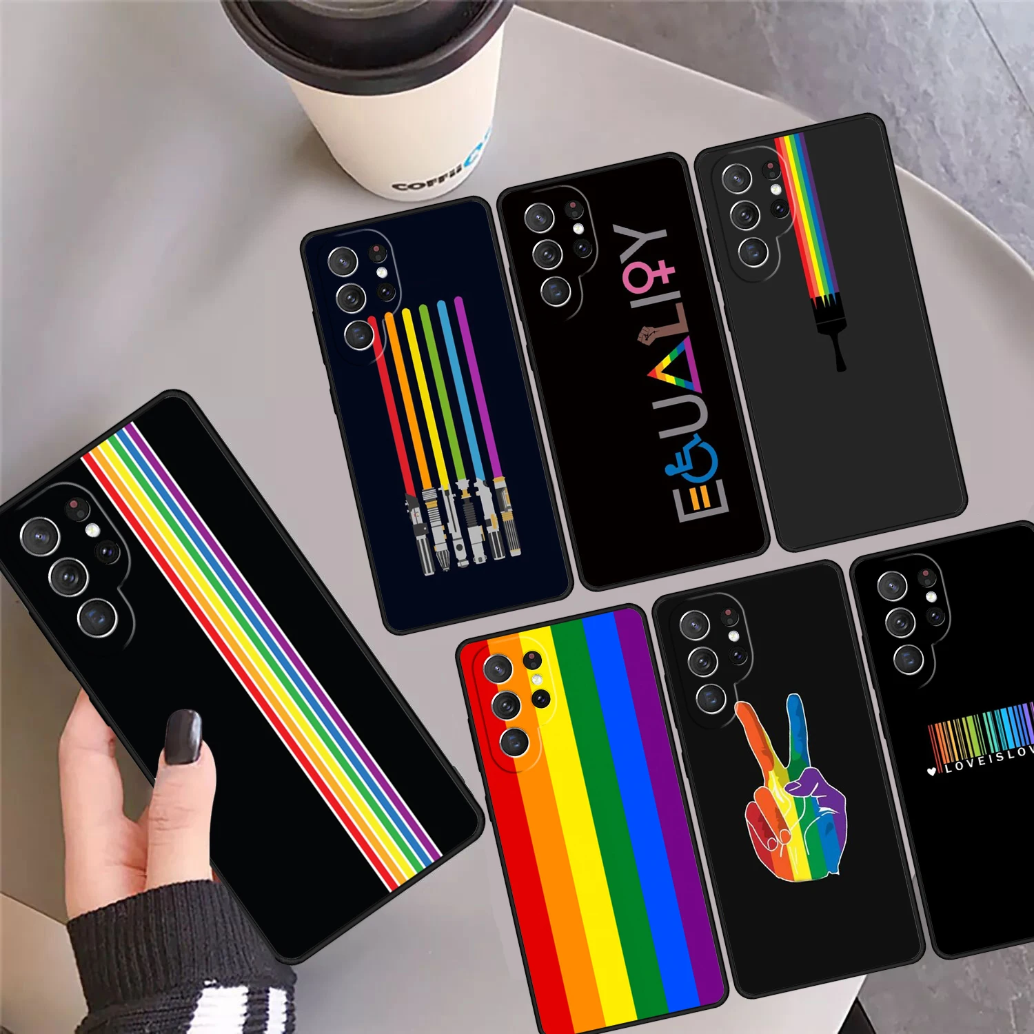 

LGBT Gay Pride Lesbian Phone Case Cover Coque For Samsung GalaxyS25 S24 Ultra S23 S22 Plus S21 FE S20 Note 10 20 Pro lite
