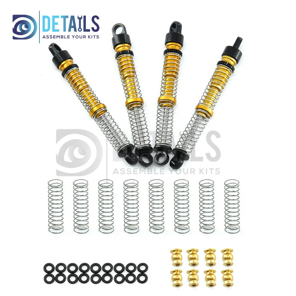 

Hobby Details Aluminium Double-Springs Shock 54.6mm for 1/24 RC Car SCX24 C10 JLU Gladiator Micro Crawler Upgrade Parts