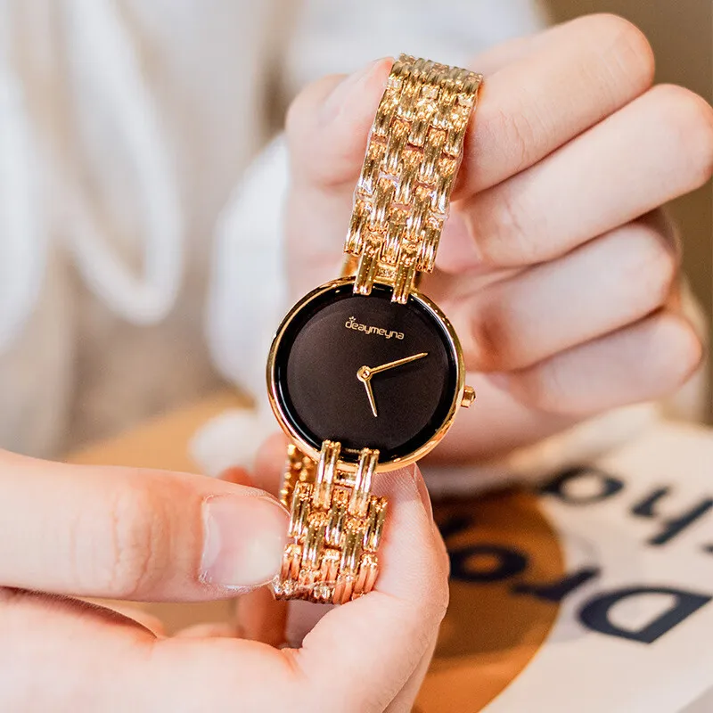 

Простые винтажные часы со стальным ремешком, антикварные часы, модные кварцевые наручные часы, подарок на день рождения, аксессуар для женских часов.