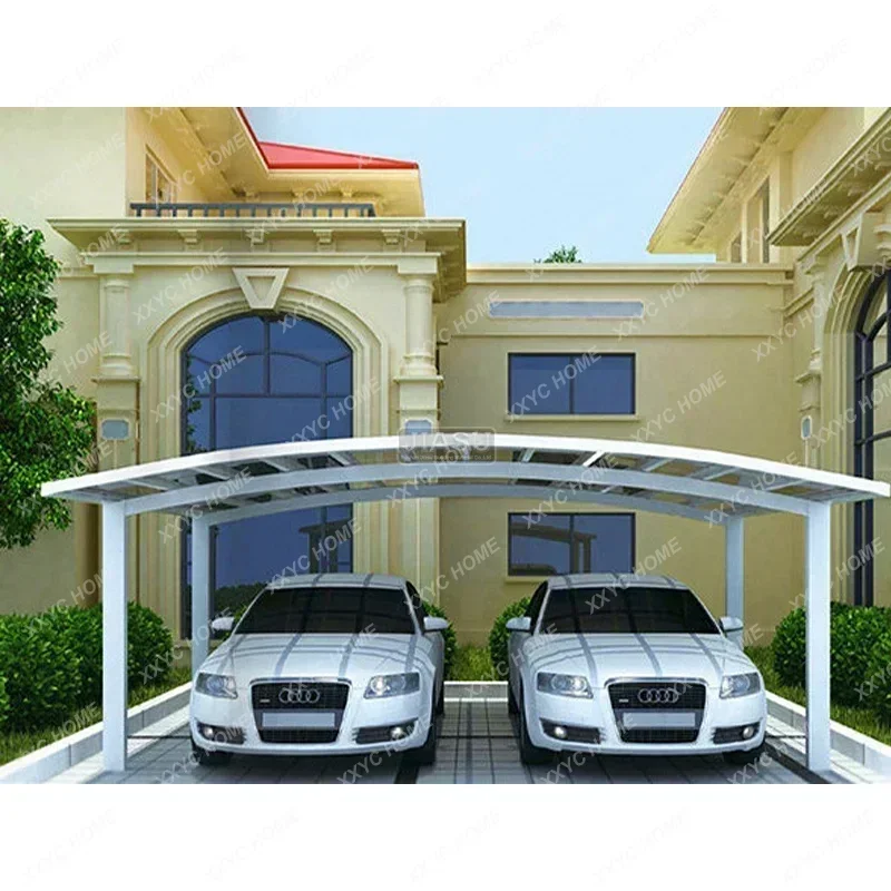 Customized Mobile Carport  Arched Roof Aluminum Shelter Car Garage  Outdoor Parking Port Sun Shed Warehouse Pergola