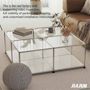 Image Storage Cabinet Metal Module, Coffee table, Modular Furniture, Stainless Steel Metal Board for Decoration in Living Room