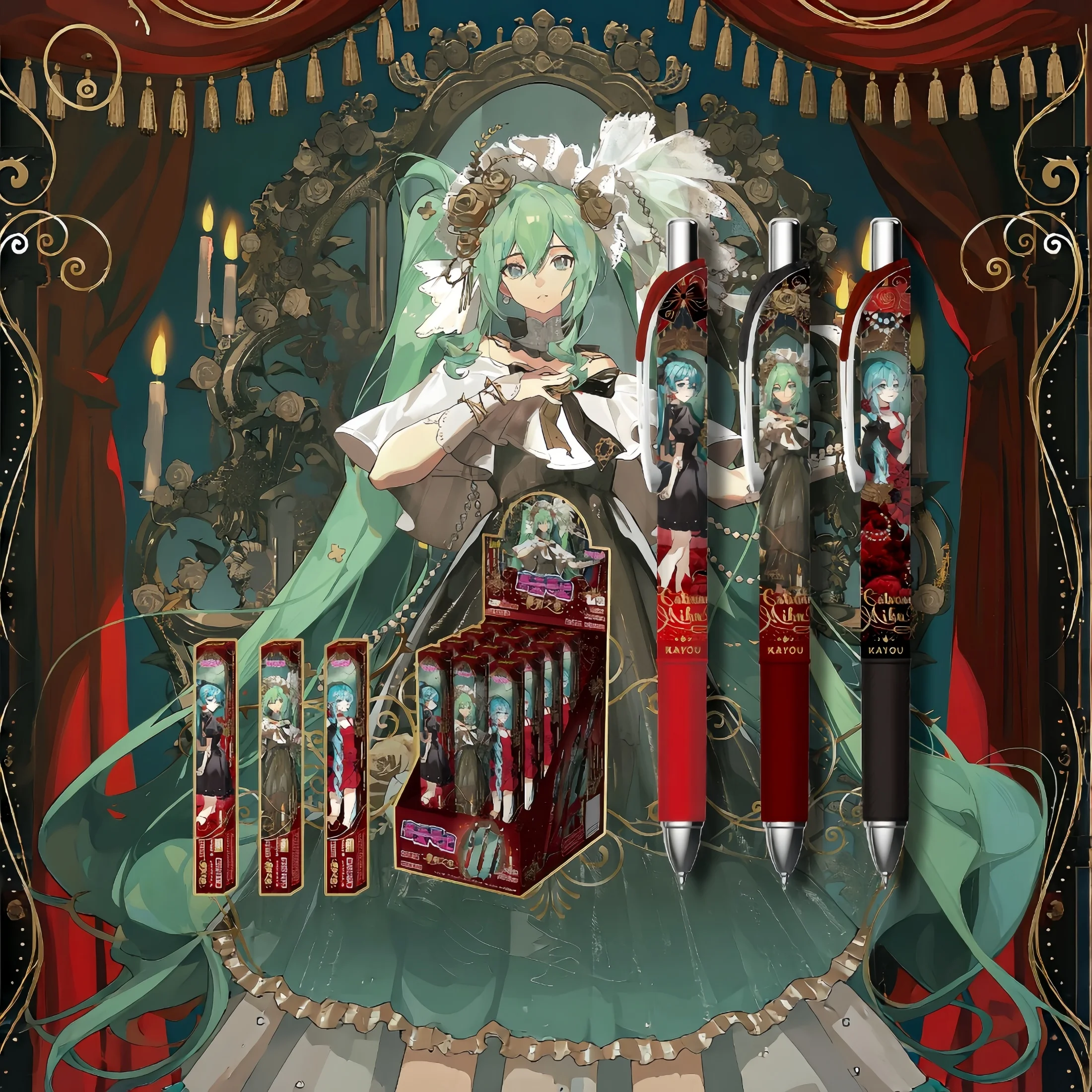 Kayou Hatsune Miku Gel Pen Future Pen Series Melody Edition Prayer Sound Black Signature Pen Stationery
