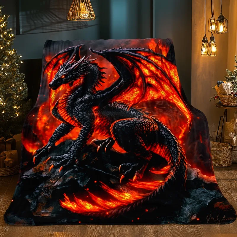 [1pc Fleece Blanket] 1pc Digital Printing  - Soft and Warm Flannel Fabric Lightweight Flannel Throw for Sofa Bed