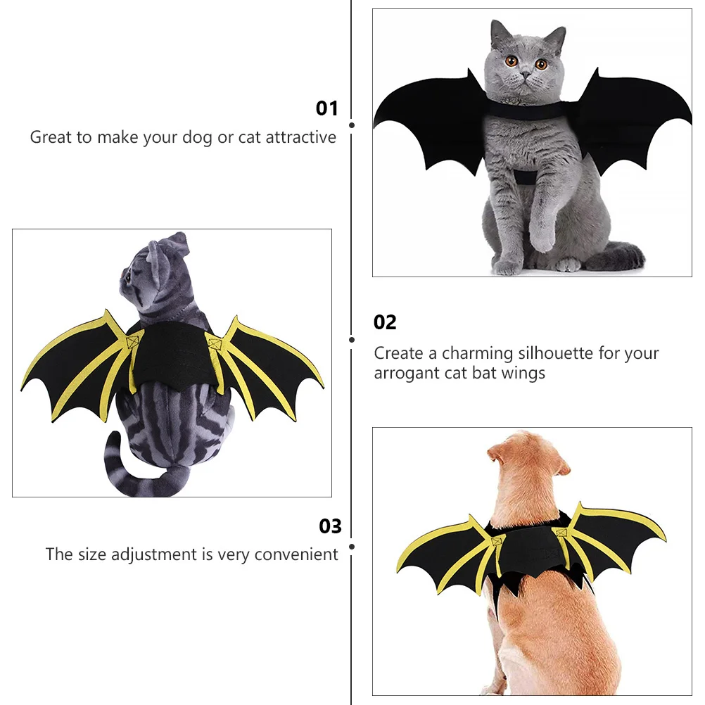 

Halloween Pet Costume Bat Wing Outfit Special Festival Decorative Cat Dog Apparel Pet Halloween Costume Party Decoration