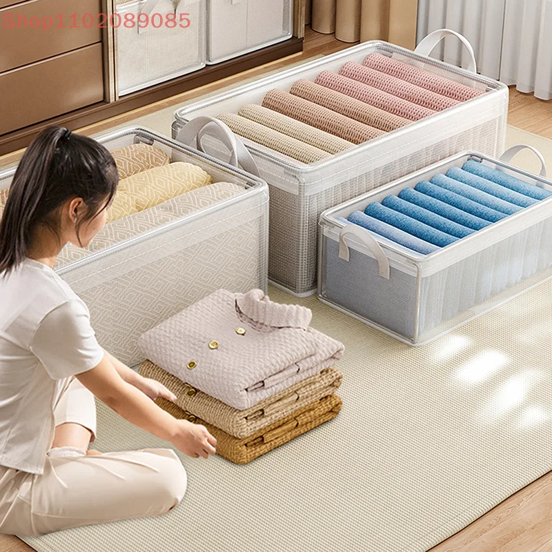 

1PC PVC Transparent Storage Basket Underwear Storage Box Wardrobe Storage Box And Waterproof Cloth Box