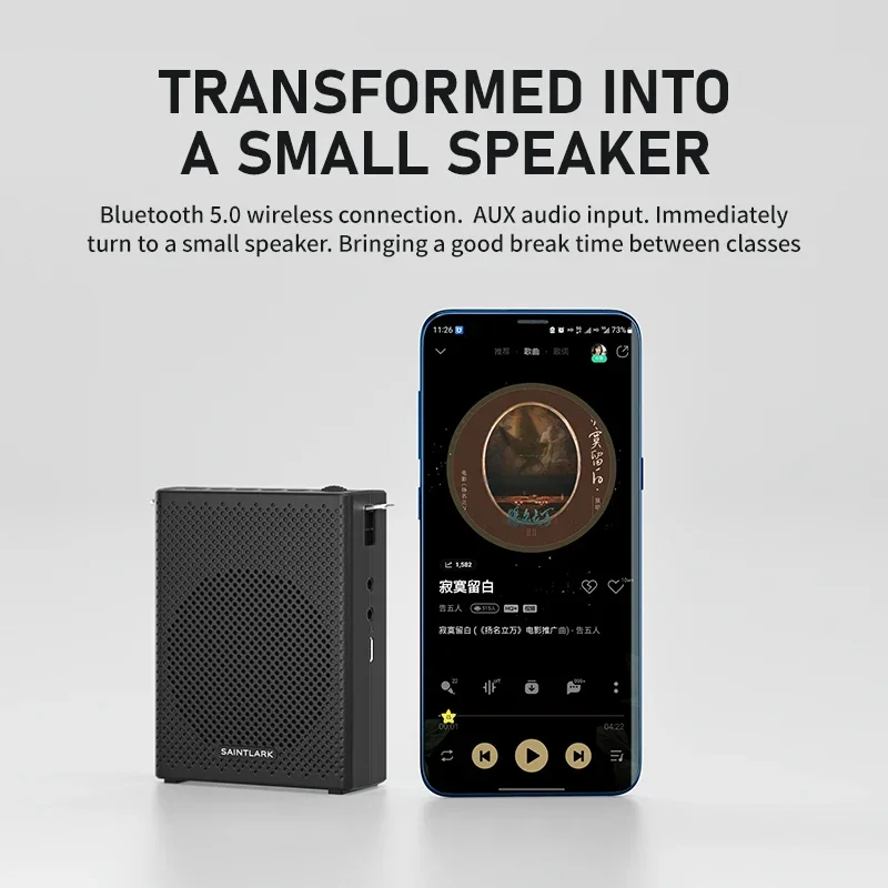 مضخم صوت للمعلمين والمدربيين، مكبر صوت BT محمول، مضخم صوت صغير، خطاب اجتماع تعليمي