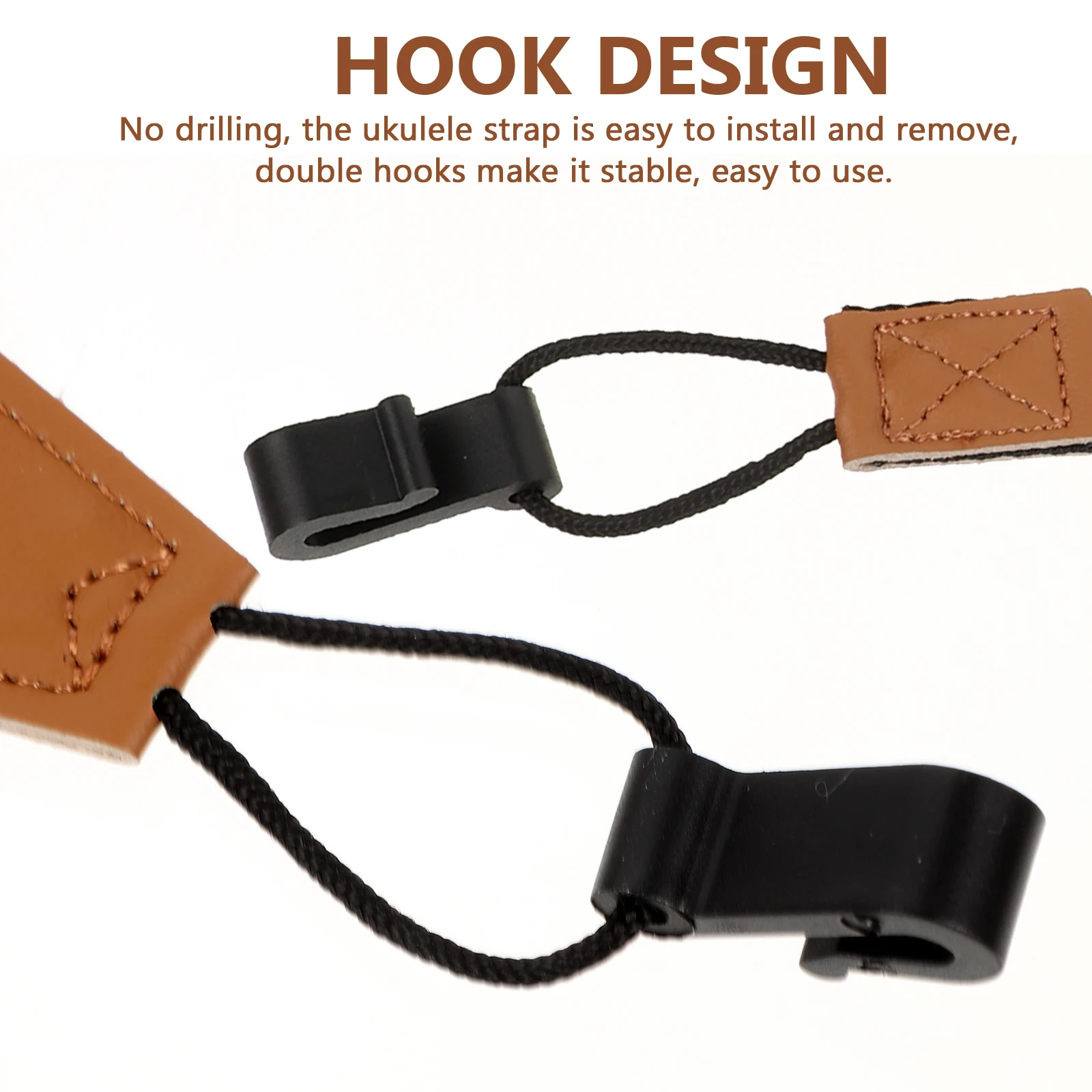 

Universal Adjustable Ukulele Strap Shoulder Belt Durable Guitar Instrument Accessory Oxford Cloth Easy Install Double Hook Gift