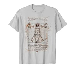 Camiseta de Leonardo da Vinci Masculina, Camiseta Vitruviana