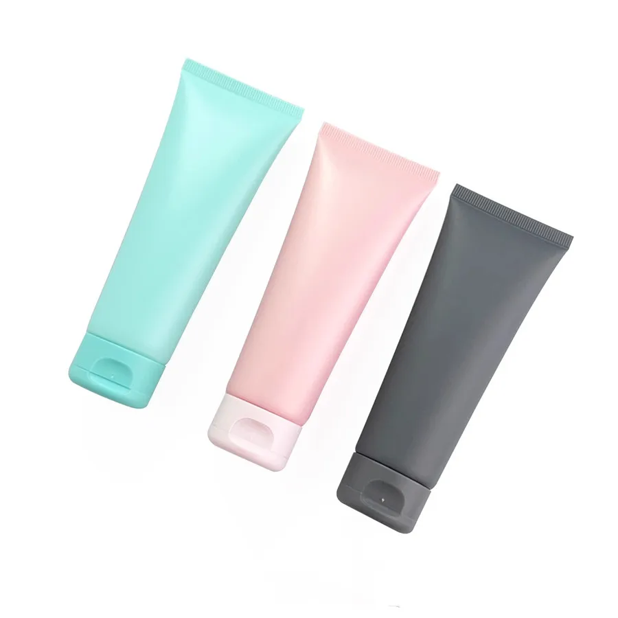 

10-100pcs 80ml Plastic Soft Tube CosmeticHand cream Facial Cream Empty Squeeze Tube Lotion Refillable Bottles With Flip Cap