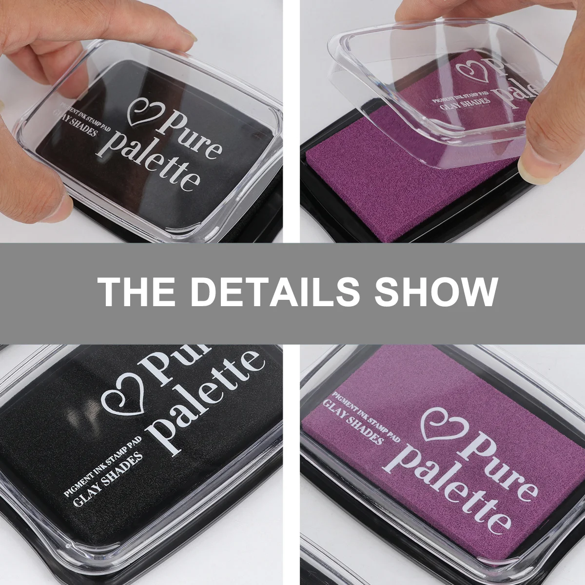 

2Pcs Multi-Color Water-Based Ink Pads Fast Dry Finger Stamp Pads DIY Art Projects for Paper Wood Fabric Use