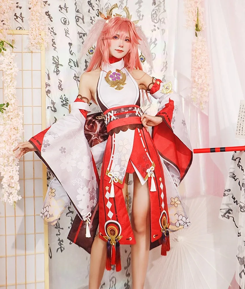 Genshin Impact Yae Miko Cospla - Cosplay Anime Yae Miko incelemesi ve fiyatı
