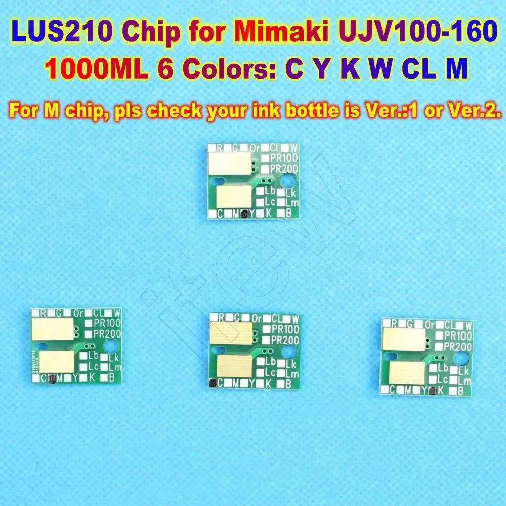 Printer UV Ink Chip LUS210 Ink Cartridge Chip LUS-210 For Mimaki UJV100-160 Lus 210 Disposable One Time Use Chip Ver 1 Ver 2 IC