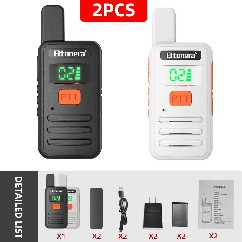 Btonera T1 Mini Walkie Talkie pmr 446 Professionele Walkie Talkies Largo Alcance mini Radio Wolkie Tokie Walkies de Largo Alcance